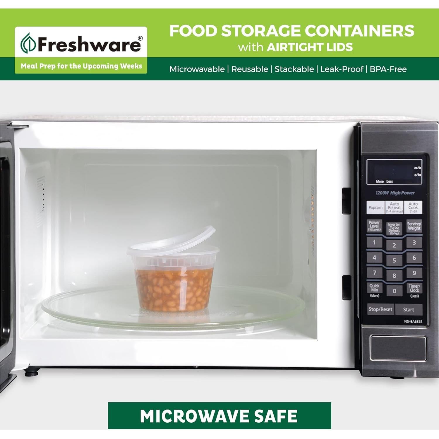 Contenedores de Almacenamiento Freshware 240 Pack 16 oz Apilables