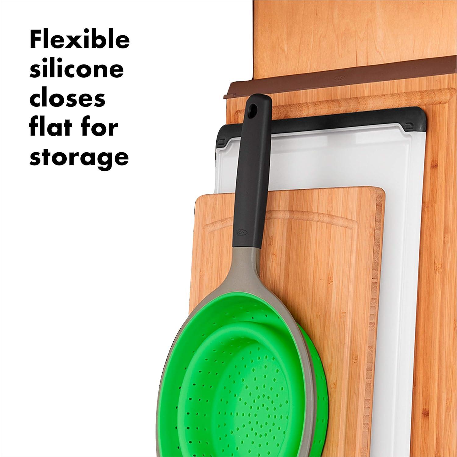 Colador Plegable de Silicona OXO Good Grips 1.89L Verde