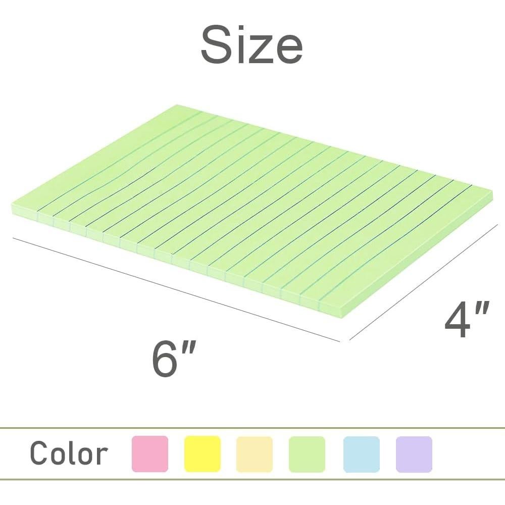 Notas Adhesivas Coloridas Vanpad 10x15 cm - 6 Pads de 45 Hojas