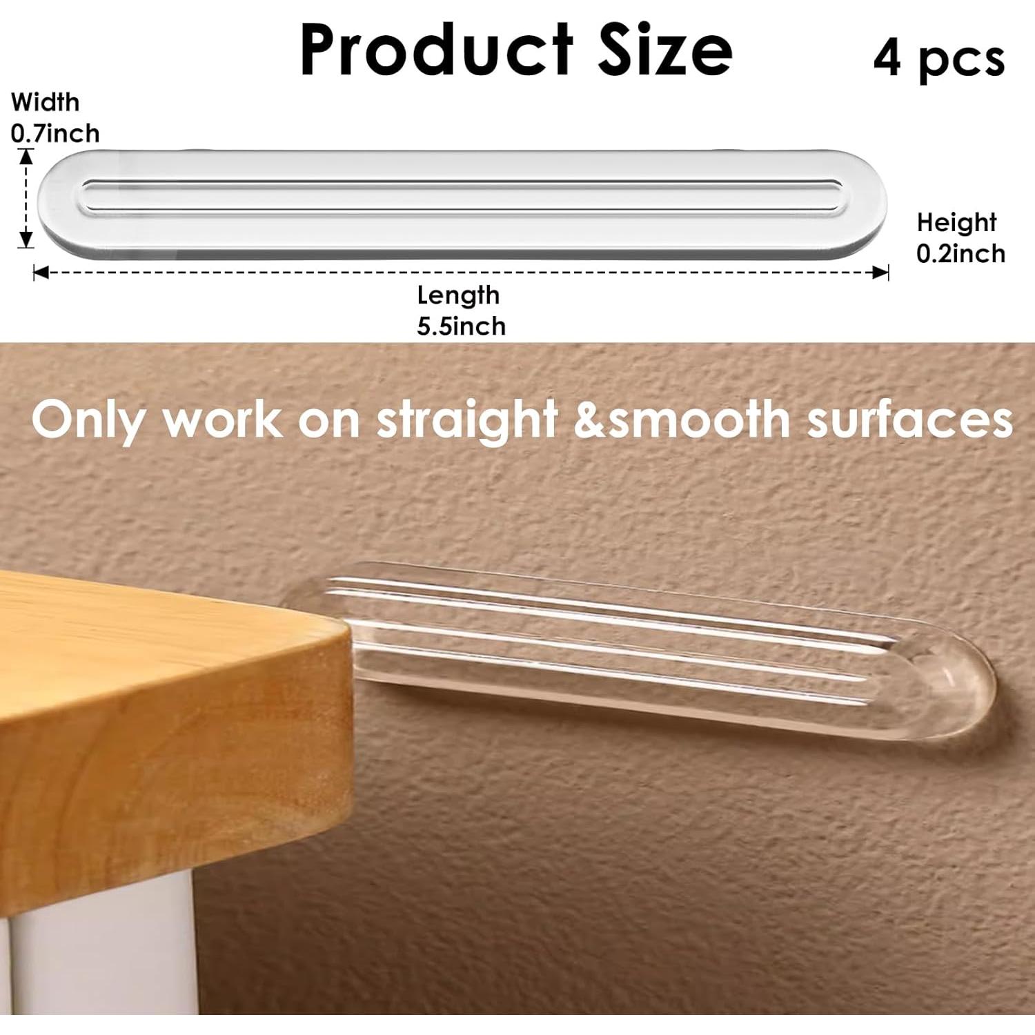 4 Protectores de Muebles Largos FurniMate 14x1.8cm Anticolisión