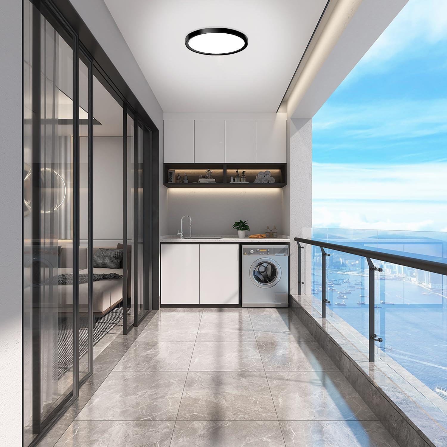 Luz de Techo LED 18W 5000K Negra 23cm CHARYJOD