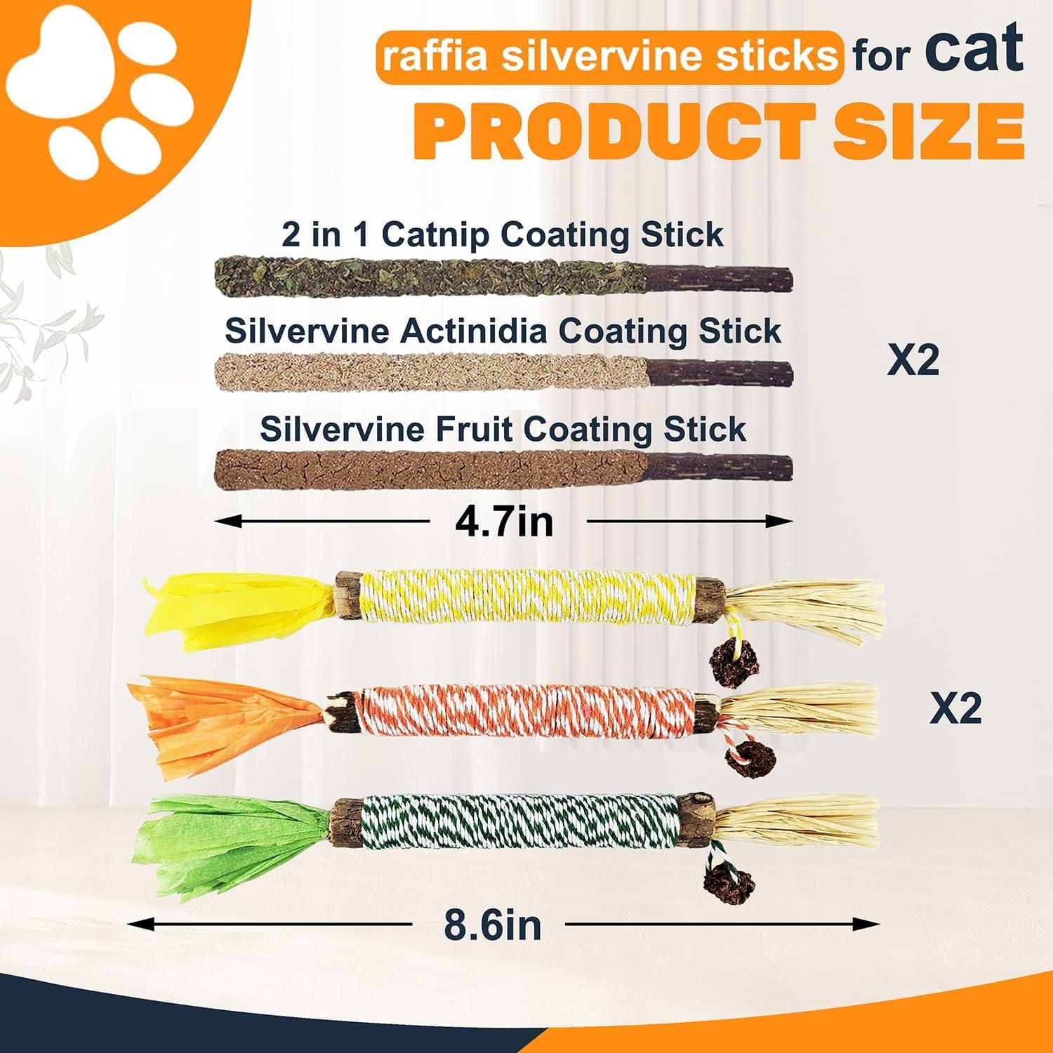 12 Juguetes de Masticar para Gatos Sysmashing - Silvervine Natural