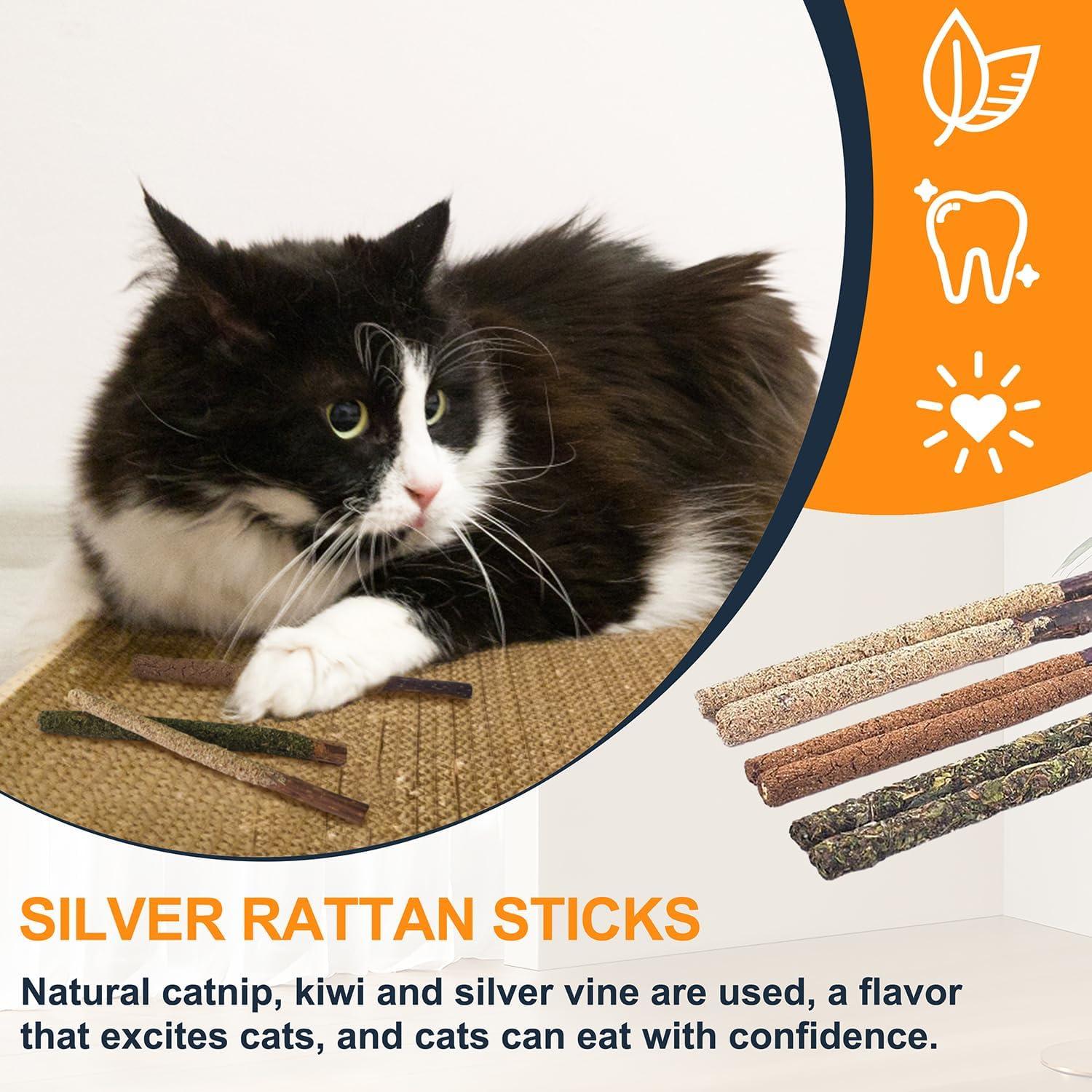 12 Juguetes de Masticar para Gatos Sysmashing - Silvervine Natural