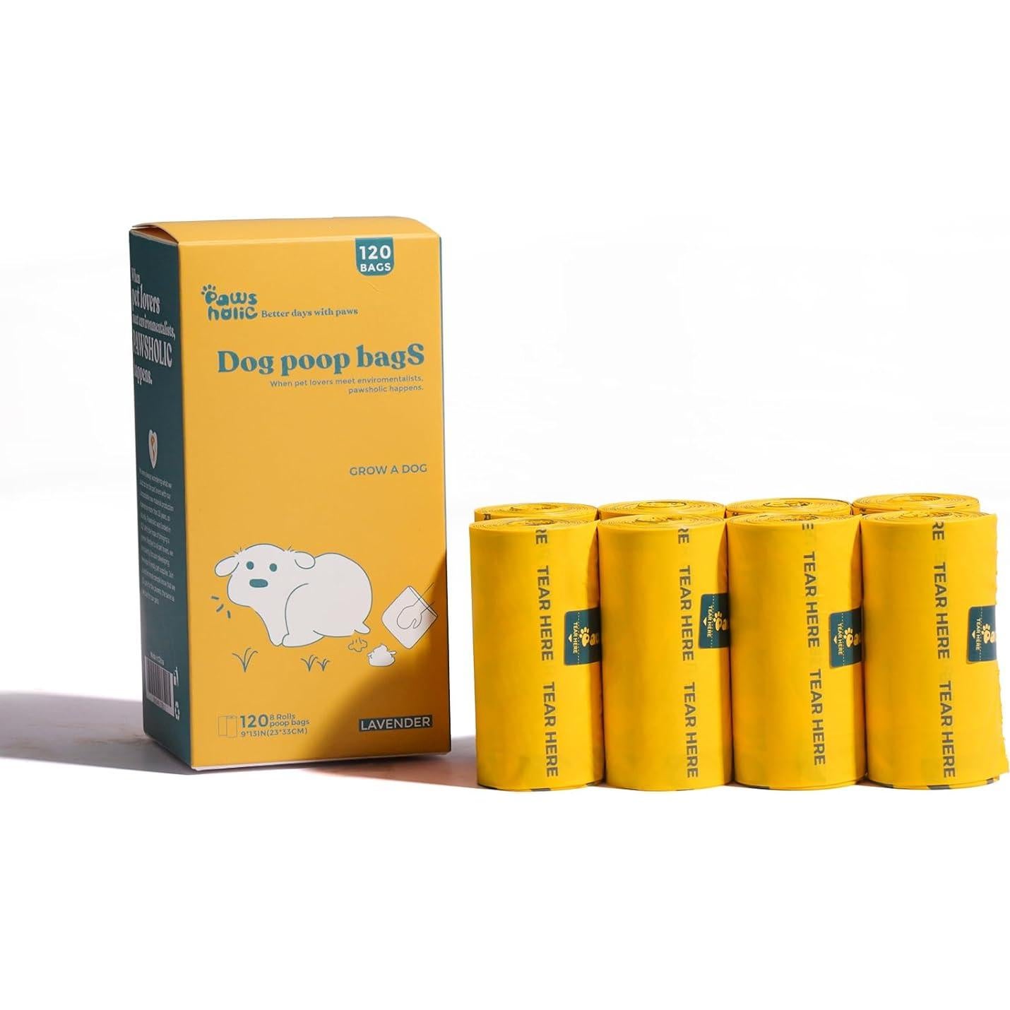 Bolsas para Excremento de Perro PAWSHOLIC 120 Unidades Lavanda