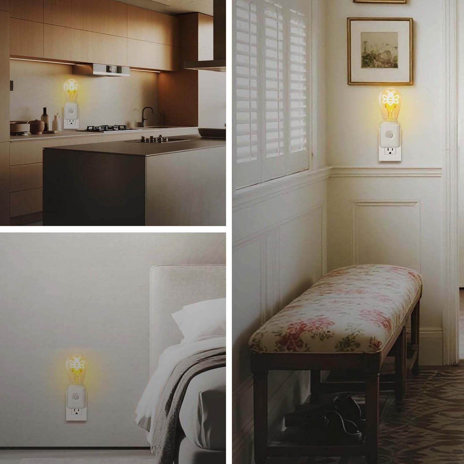 Luz Nocturna Vintage Regulable Yaoten con Sensor de Movimiento 2200K