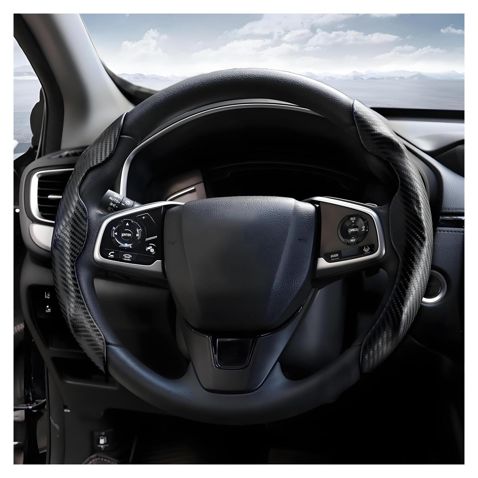 Cubierta de Volante de Carbono AIUSLN 2 Piezas Antideslizante