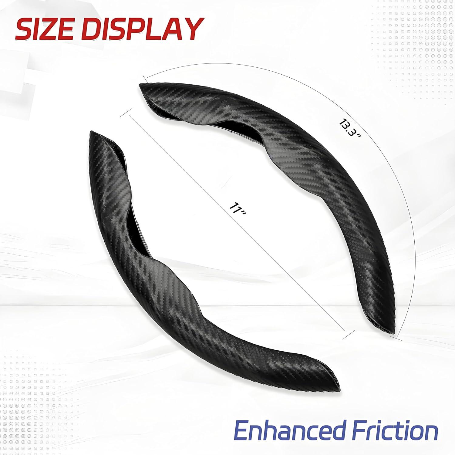 Cubierta de Volante de Carbono AIUSLN 2 Piezas Antideslizante