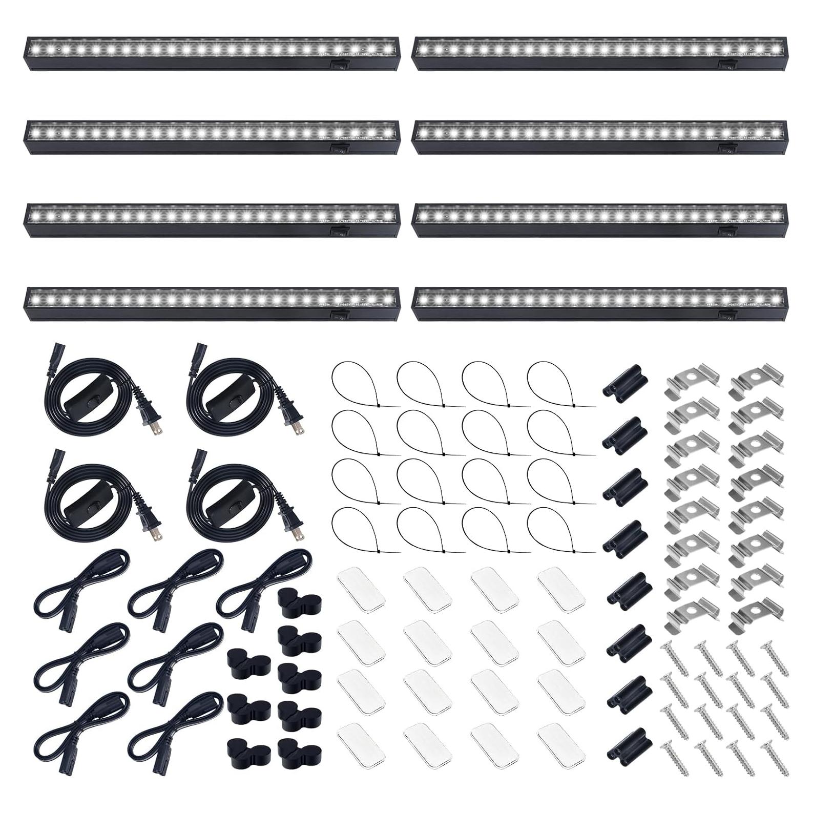 Luces de Crecimiento LED Barrina T5 1ft 5000K 8 Paquetes