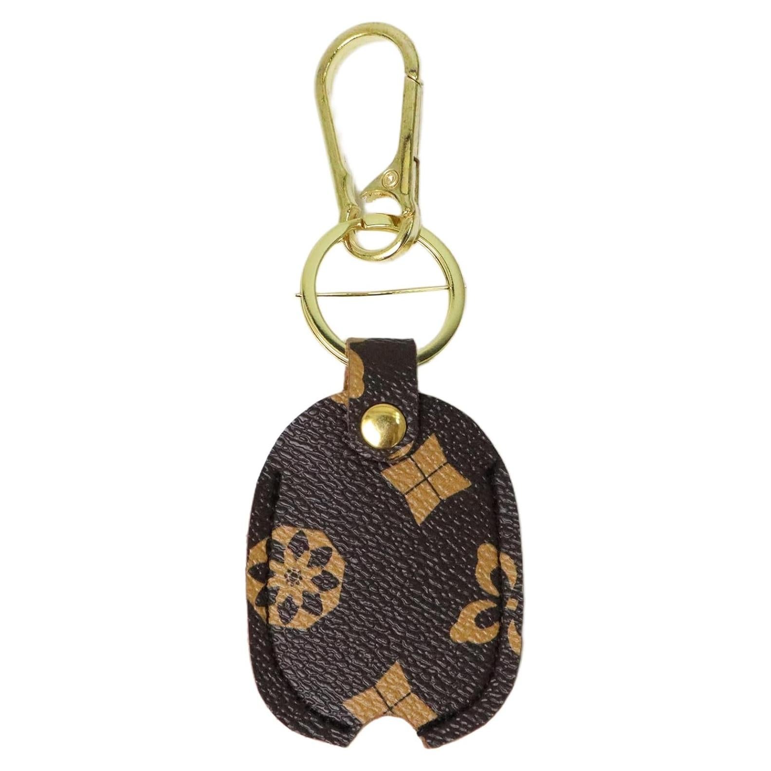 Funda de Llave de Coche Universal de Cuero - Letra Inicial Dorada