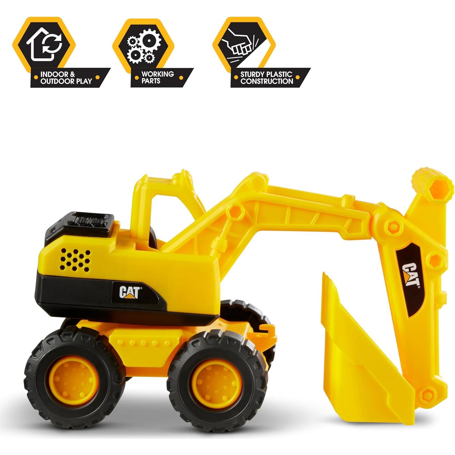Excavadora de Juguete CAT 25,4 cm Piezas Móviles 2+