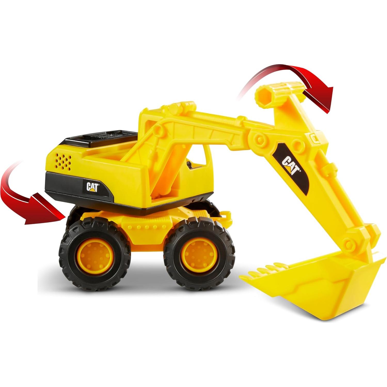 Excavadora de Juguete CAT 25,4 cm Piezas Móviles 2+