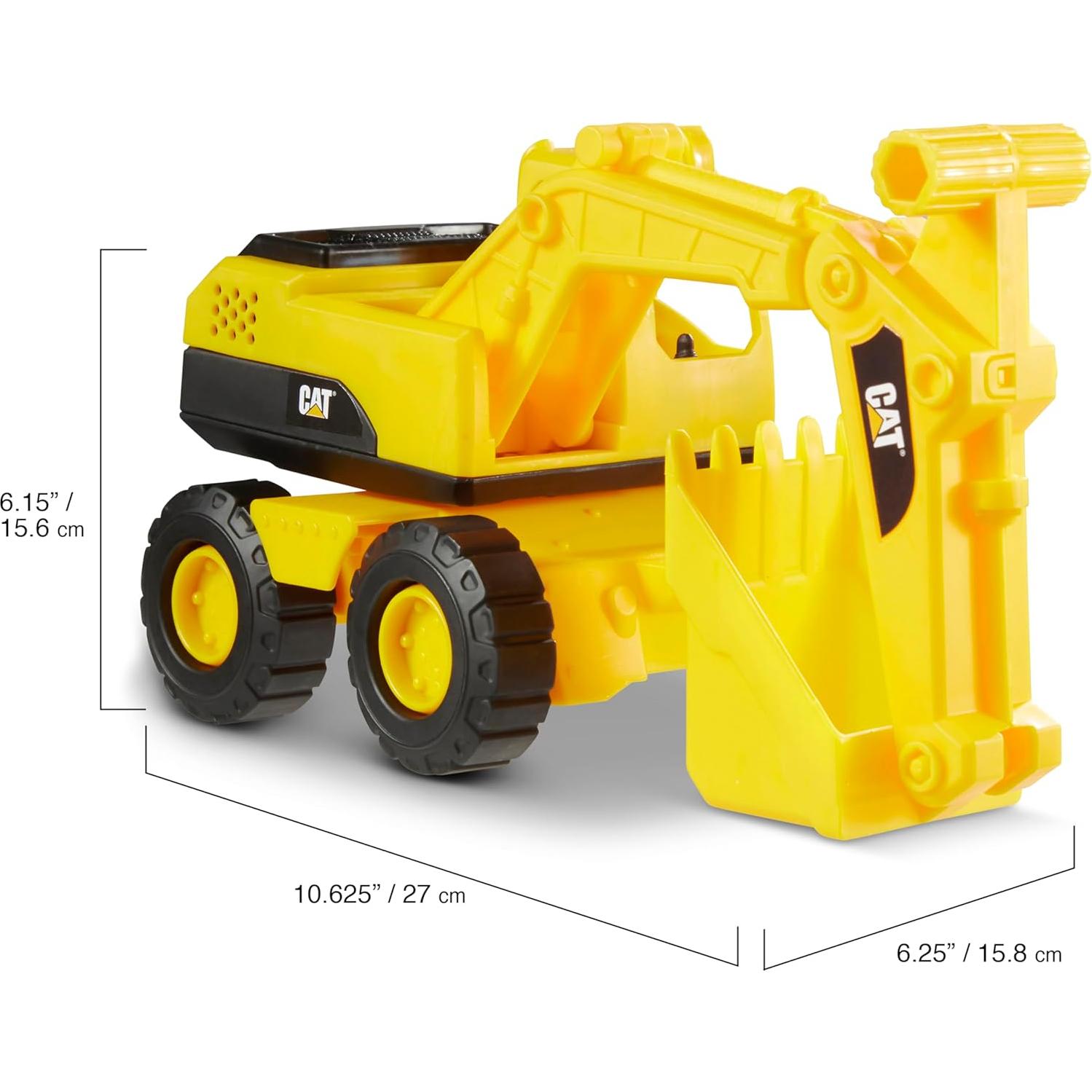 Excavadora de Juguete CAT 25,4 cm Piezas Móviles 2+