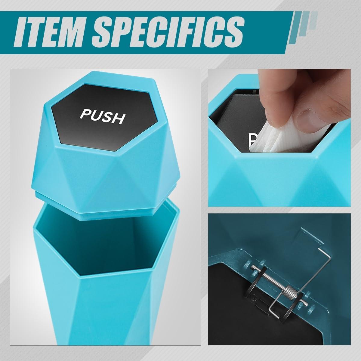 Basurero de Auto Azul Auto Dinastía 0.5L con Tapa Abatible