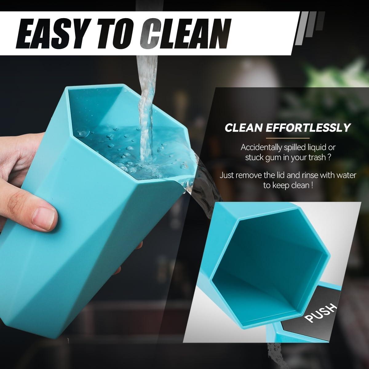 Basurero de Auto Azul Auto Dinastía 0.5L con Tapa Abatible