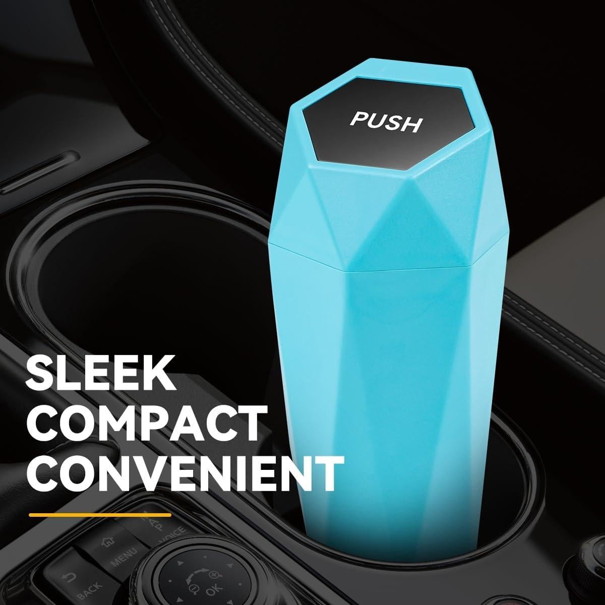 Basurero de Auto Azul Auto Dinastía 0.5L con Tapa Abatible