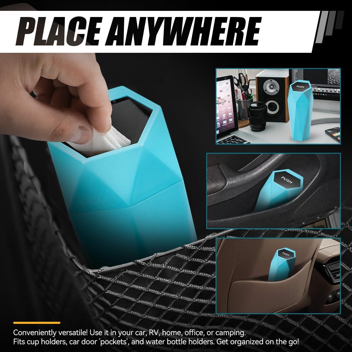 Basurero de Auto Azul Auto Dinastía 0.5L con Tapa Abatible