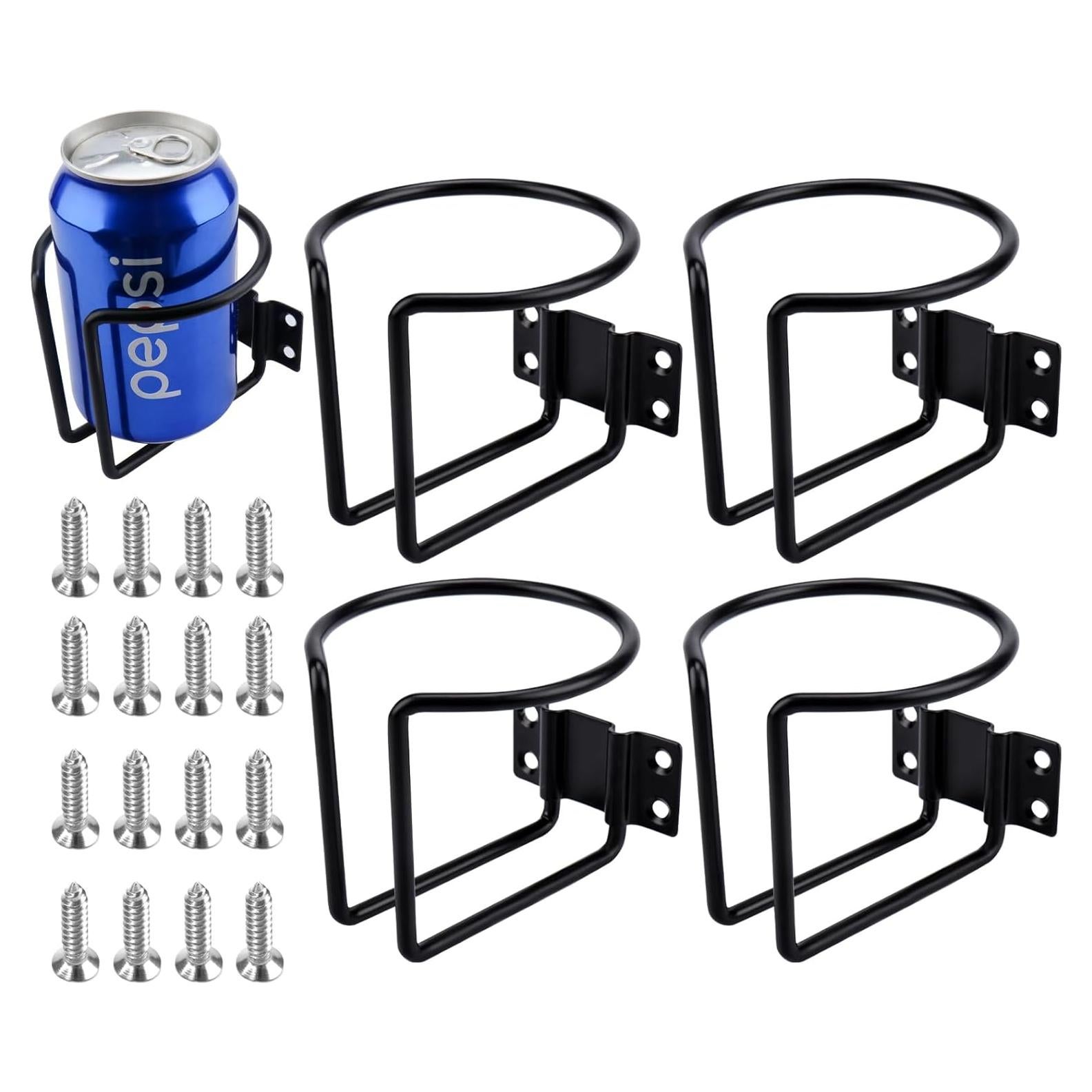 Soportes para Tazas Marinexplore 4 Pcs Acero Inoxidable Negro