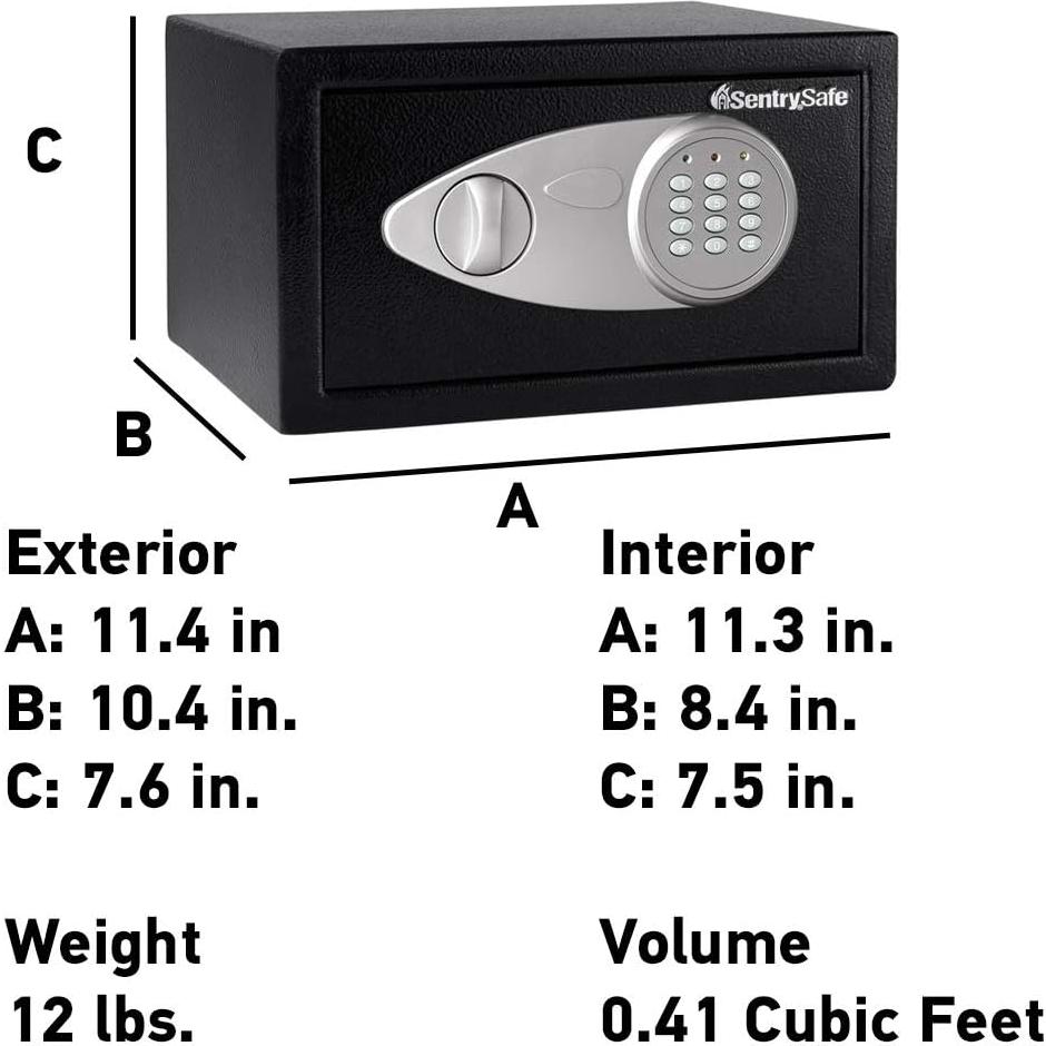 Caja de Seguridad SentrySafe X041E con Teclado Digital 0.4 Pies³