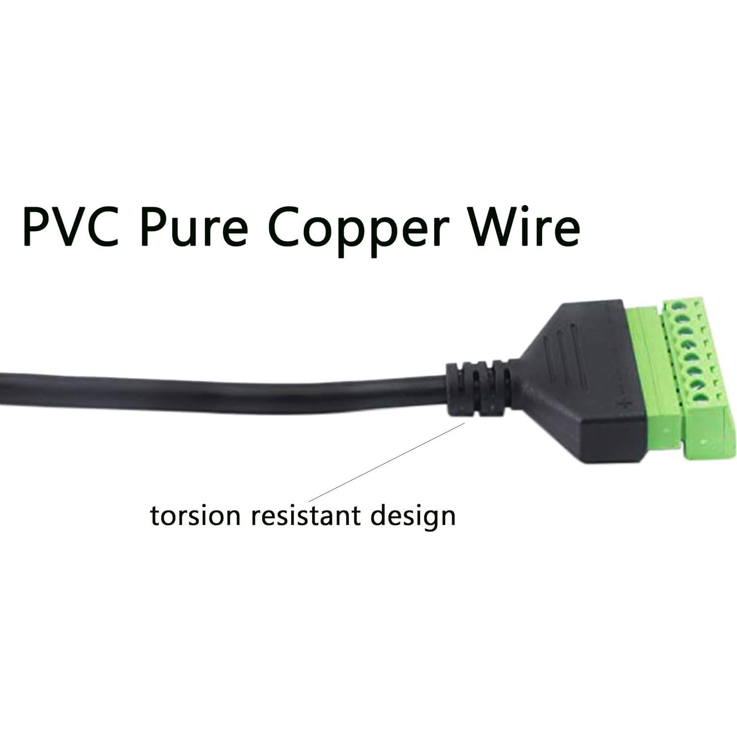 Adaptador RJ45 Hembra a Terminal de Tornillo 8 Pines Cat5/6/7