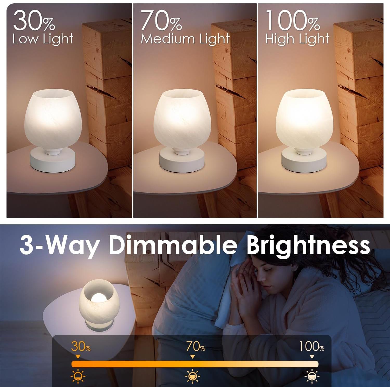 Lámpara de Mesa Táctil Soilsiu GL-002 Regulable 3 Niveles