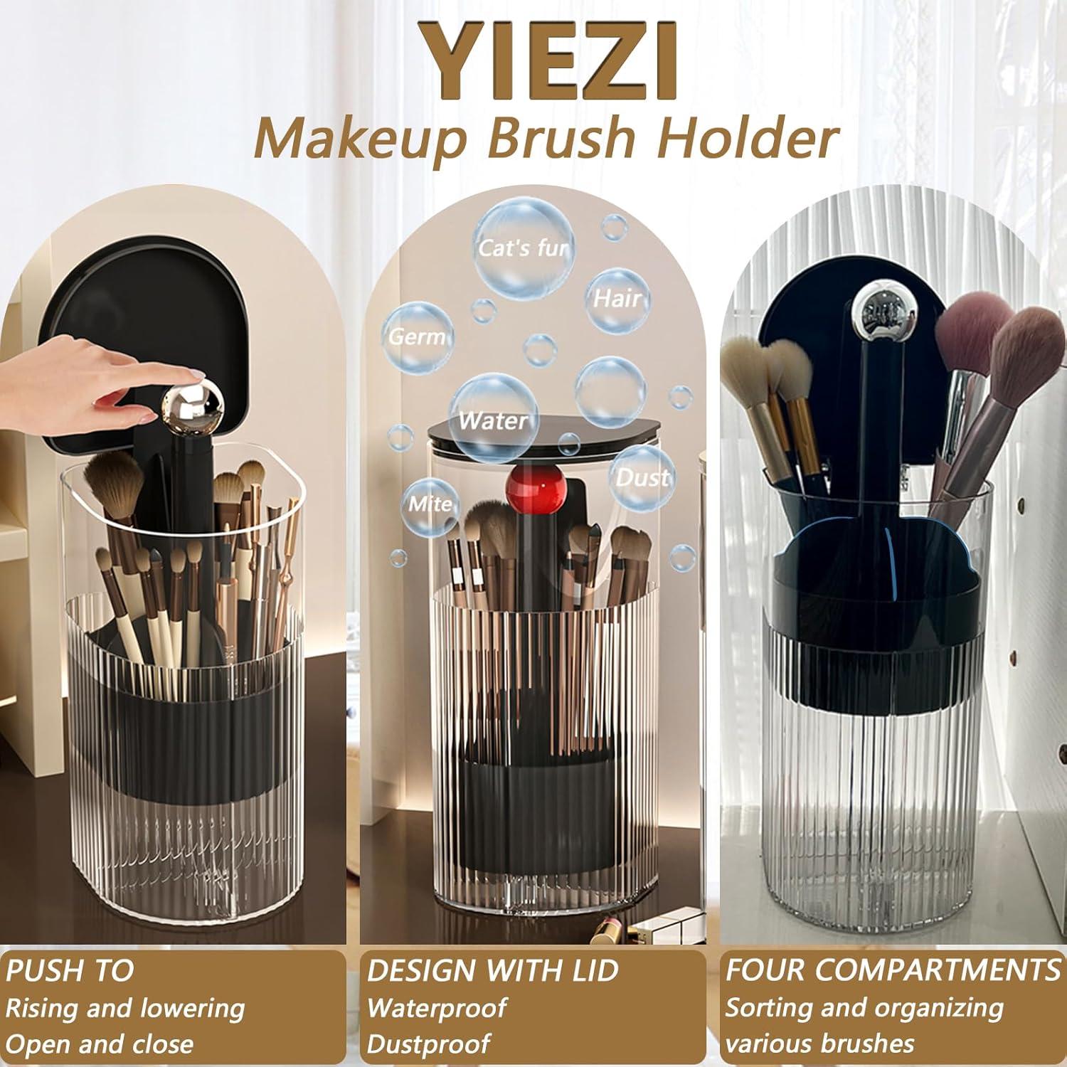 Soporte Organizador para Brochas de Maquillaje YIEZI - Negro