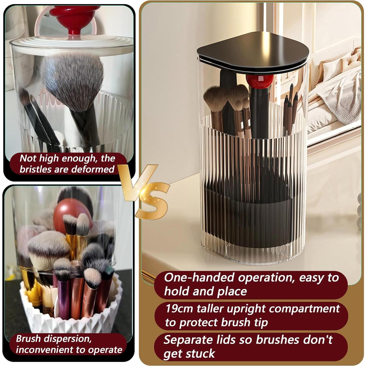 Soporte Organizador para Brochas de Maquillaje YIEZI - Negro