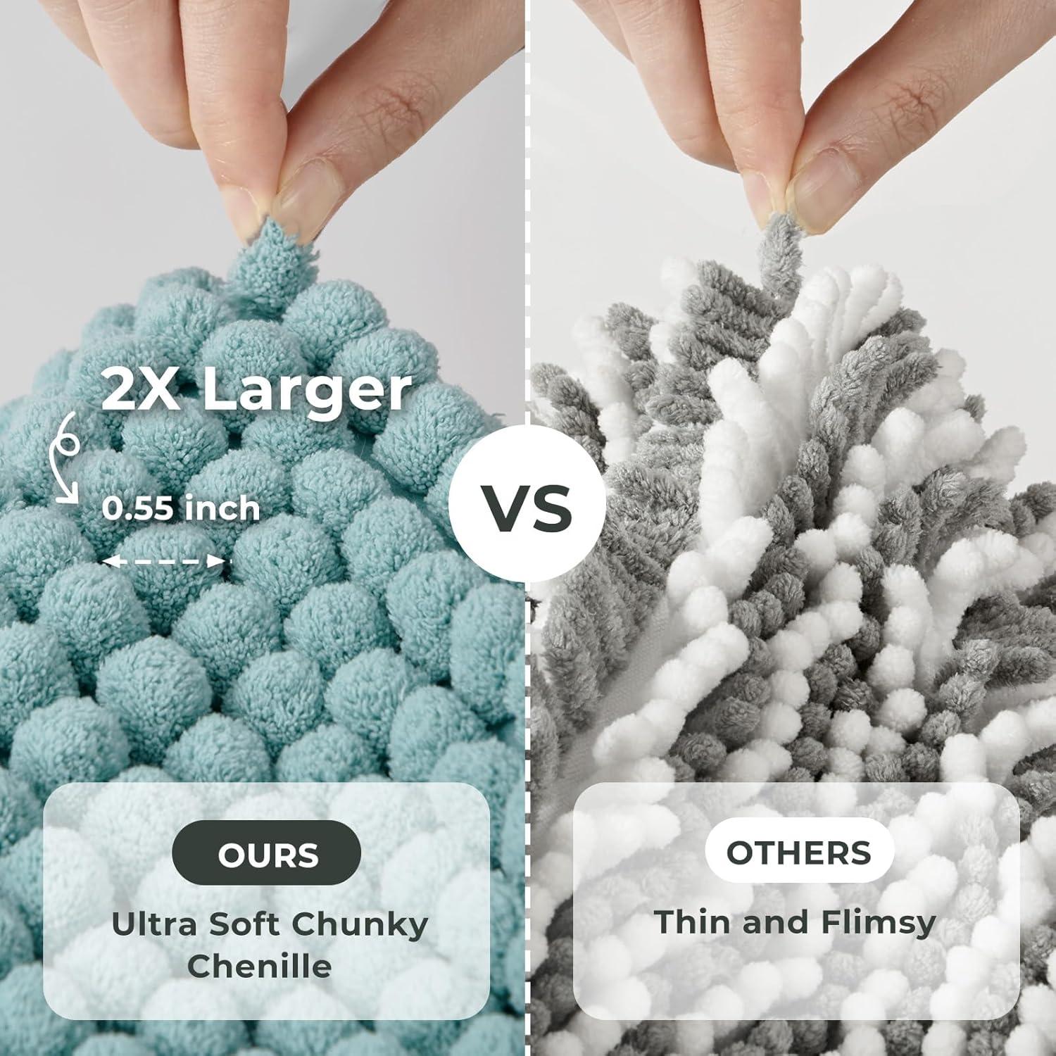 Alfombrilla de Baño Antideslizante FRESHMINT Chenille 61x43cm Azul Aqua