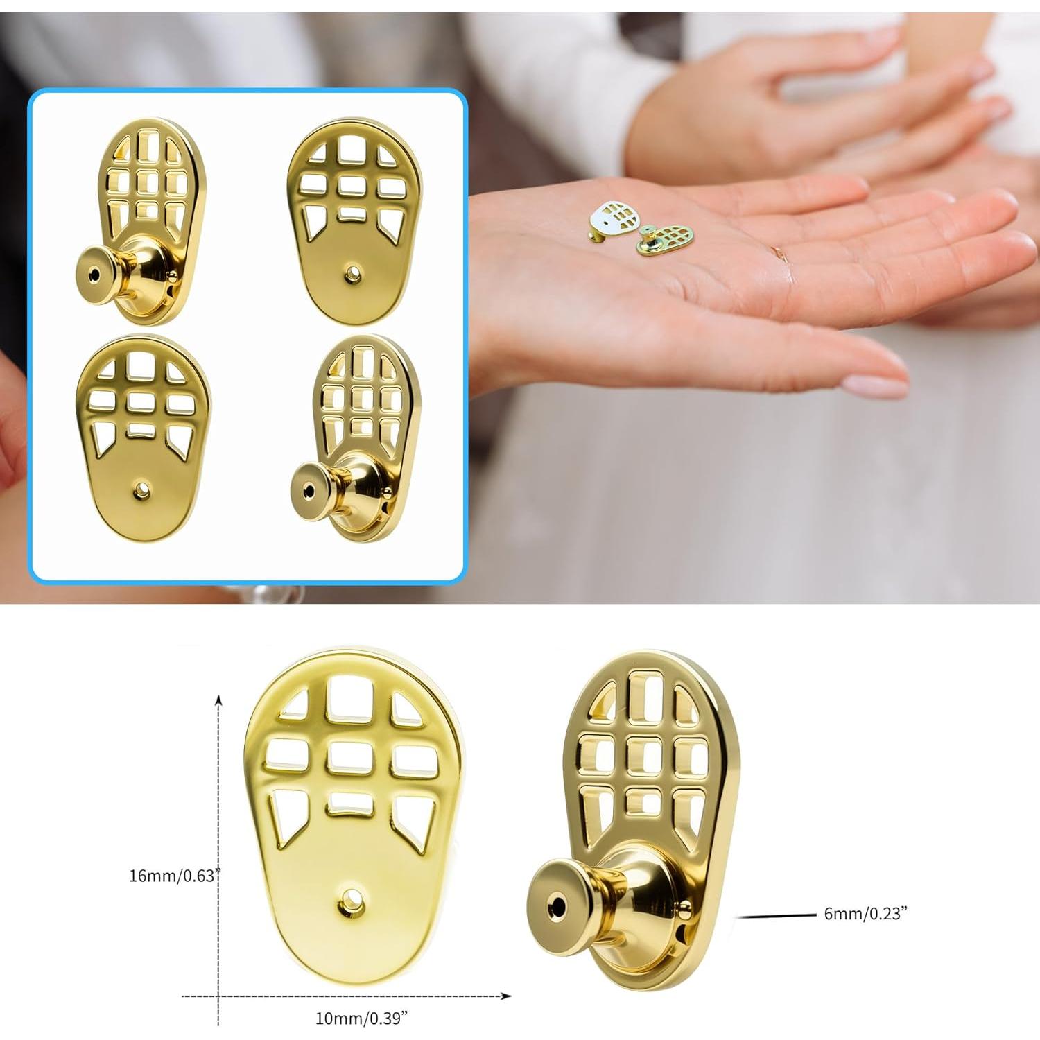 Respaldo de Pendientes Aeloer Oro 4 Pcs Malla Anticaída