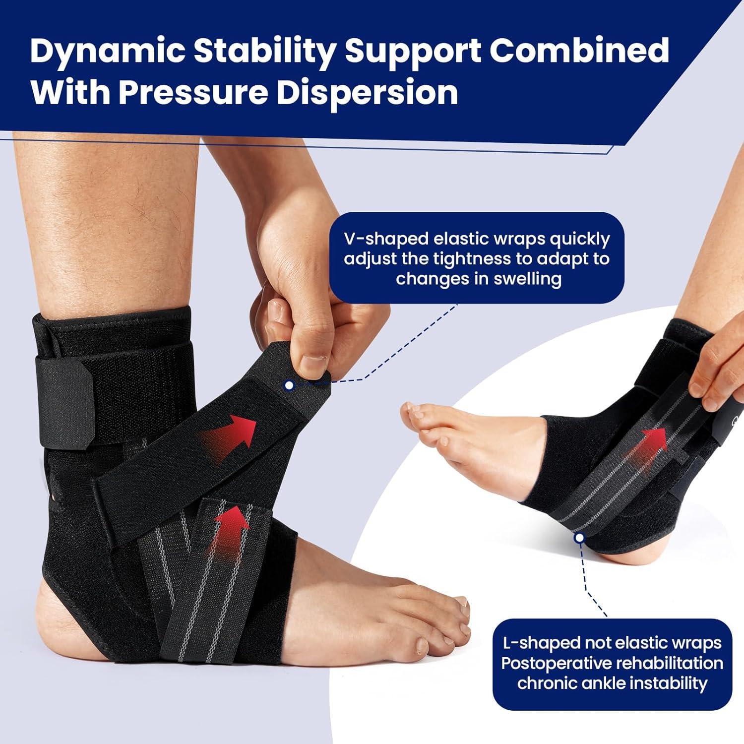 Férula para Tobillo JOMVD Unisex Ajustable con Soporte