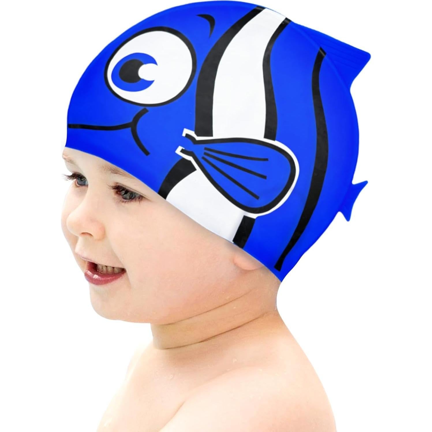 Gorro de natación ZHAZHANIU para niños 3-8 años silicona