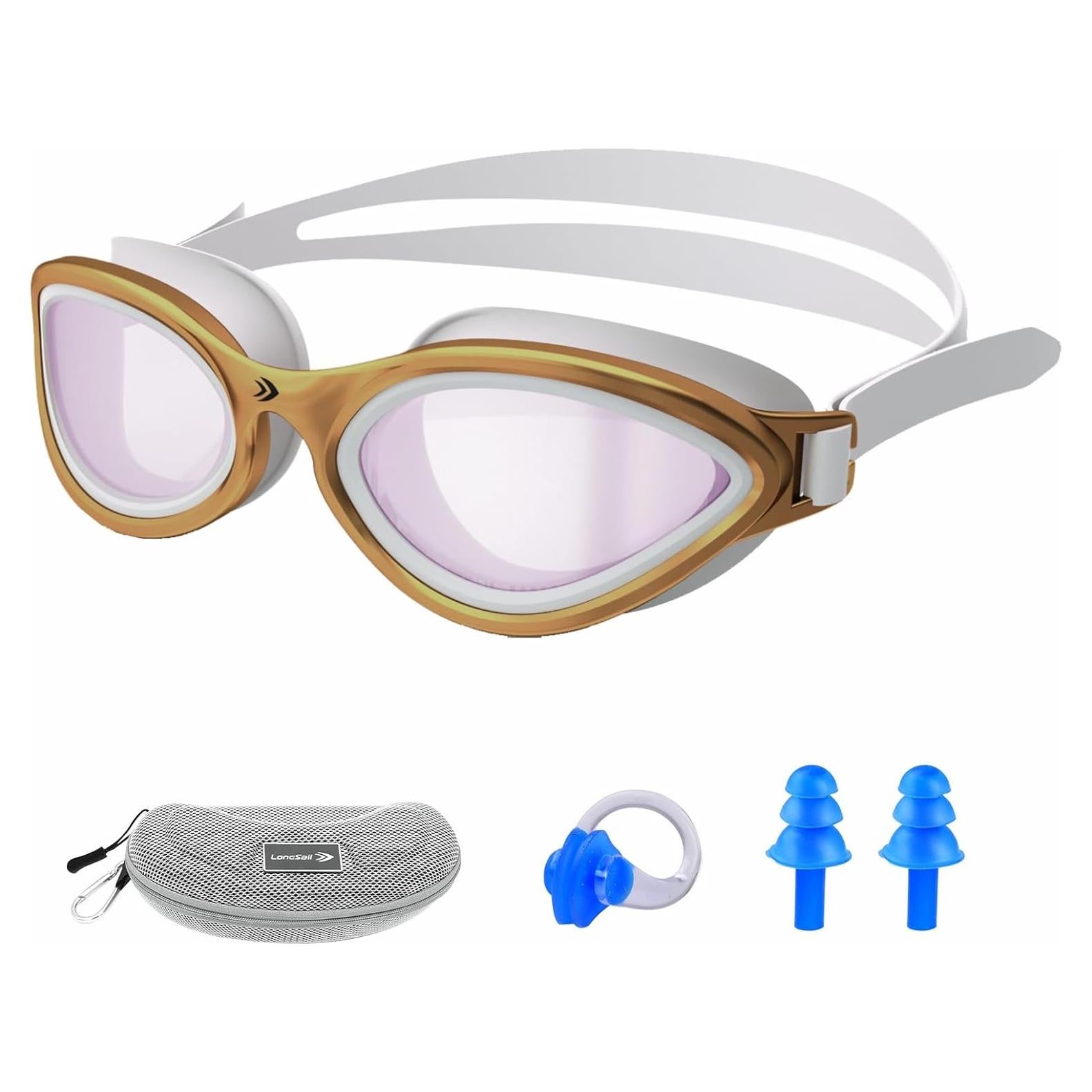 Gafas de natación Longsail A02 polarizadas UV 10X anti-vaho