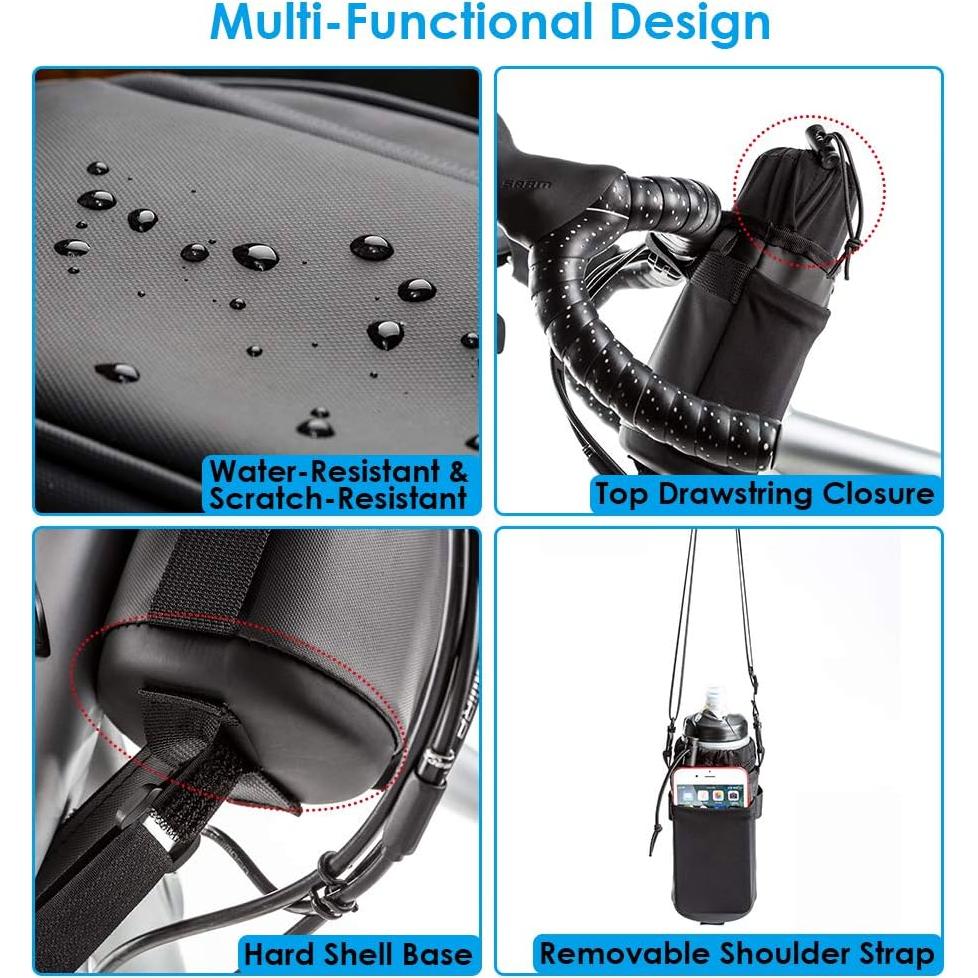 Soporte Aislado para Botella de Agua WOTOW con Correa - Negro