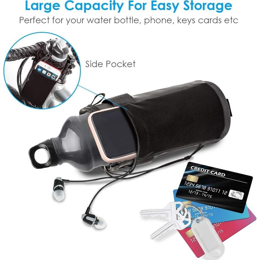 Soporte Aislado para Botella de Agua WOTOW con Correa - Negro