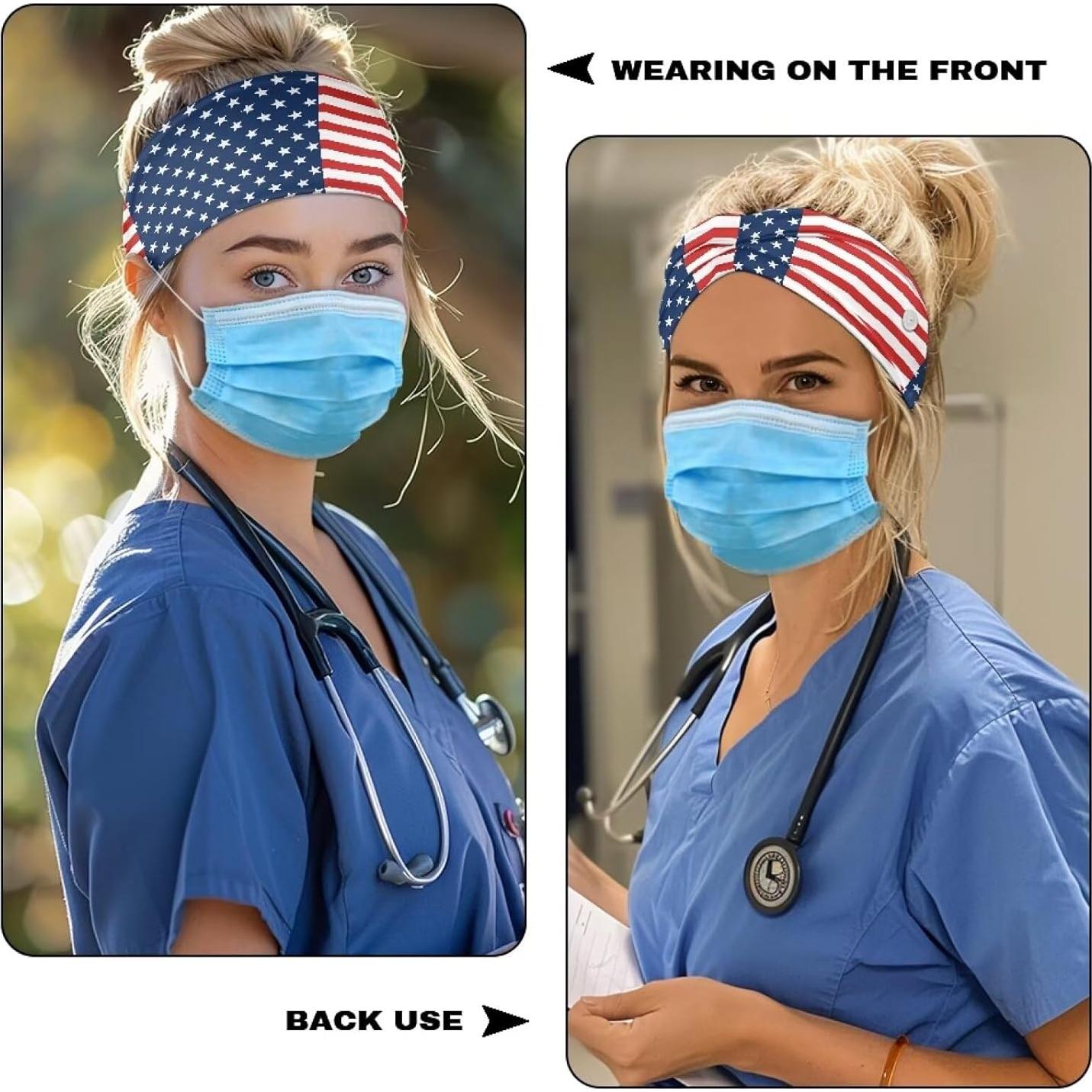 Cinta para la cabeza Babrukda con botones para mascarilla