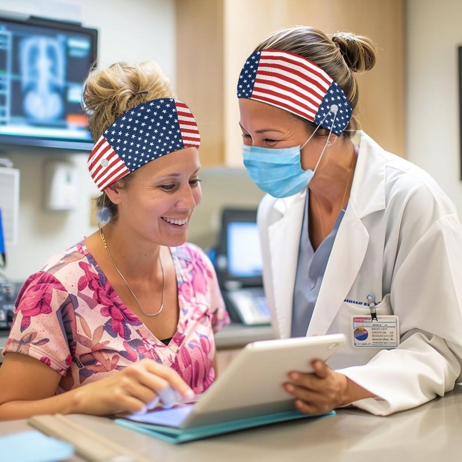 Cinta para la cabeza Babrukda con botones para mascarilla