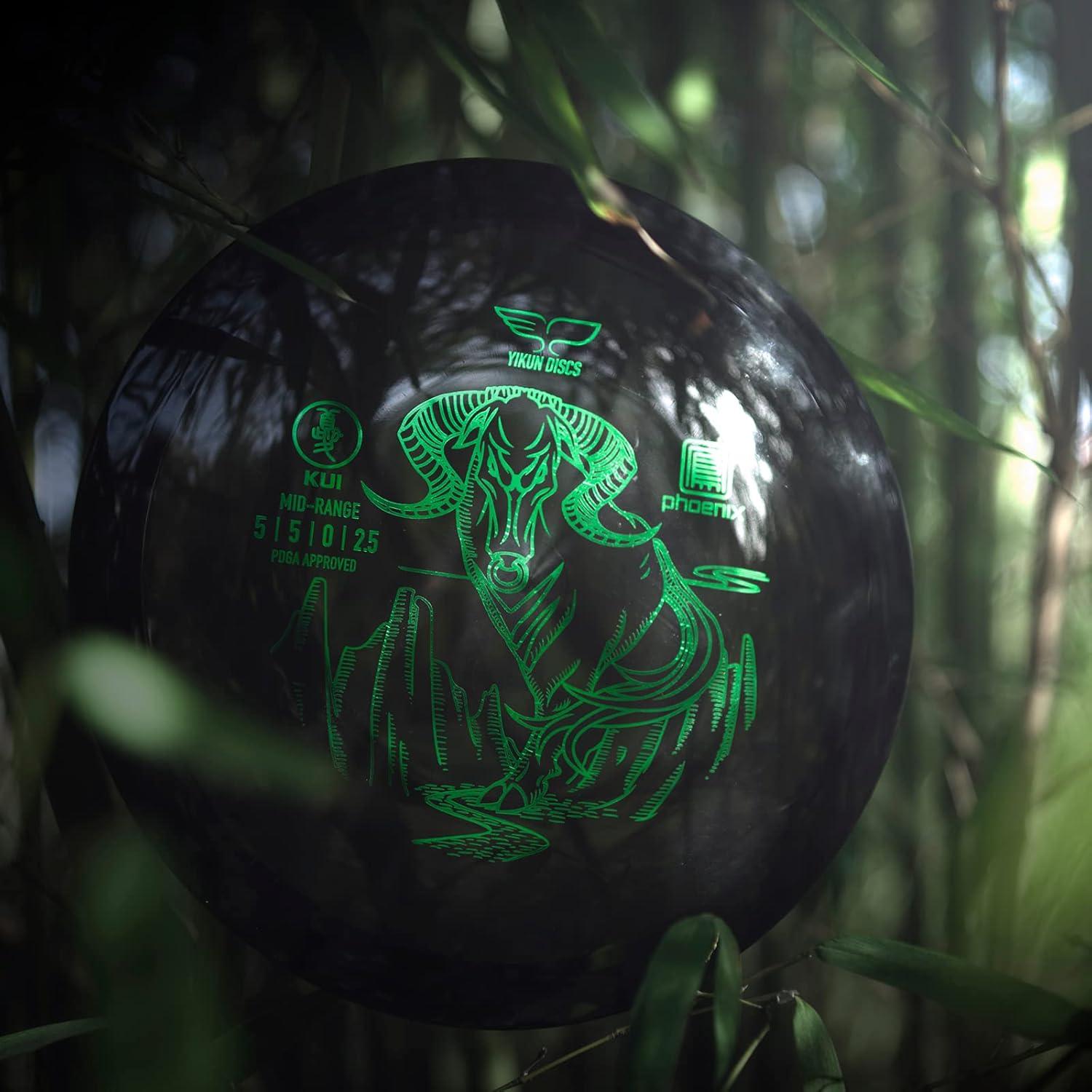 Disco de Golf Yikun PHX KUI 175g - Aprobado PDGA, Negro