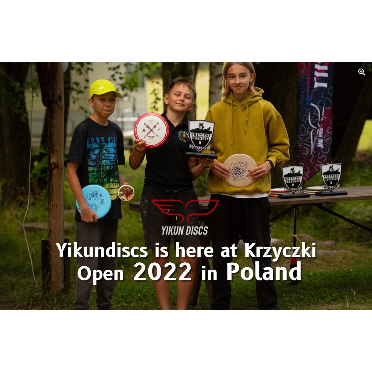 Disco de Golf Yikun PHX KUI 175g - Aprobado PDGA, Negro