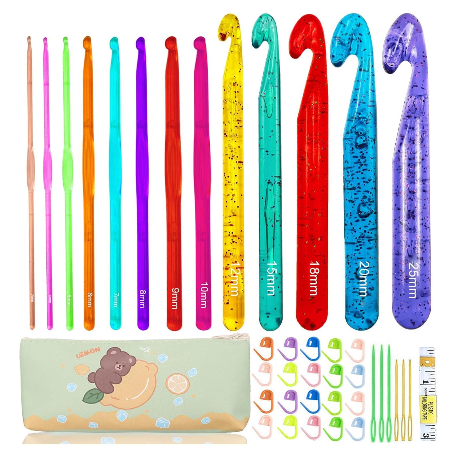 Juego de Ganchillos Ergonómicos BsHooker 3mm a 25mm con Estuche