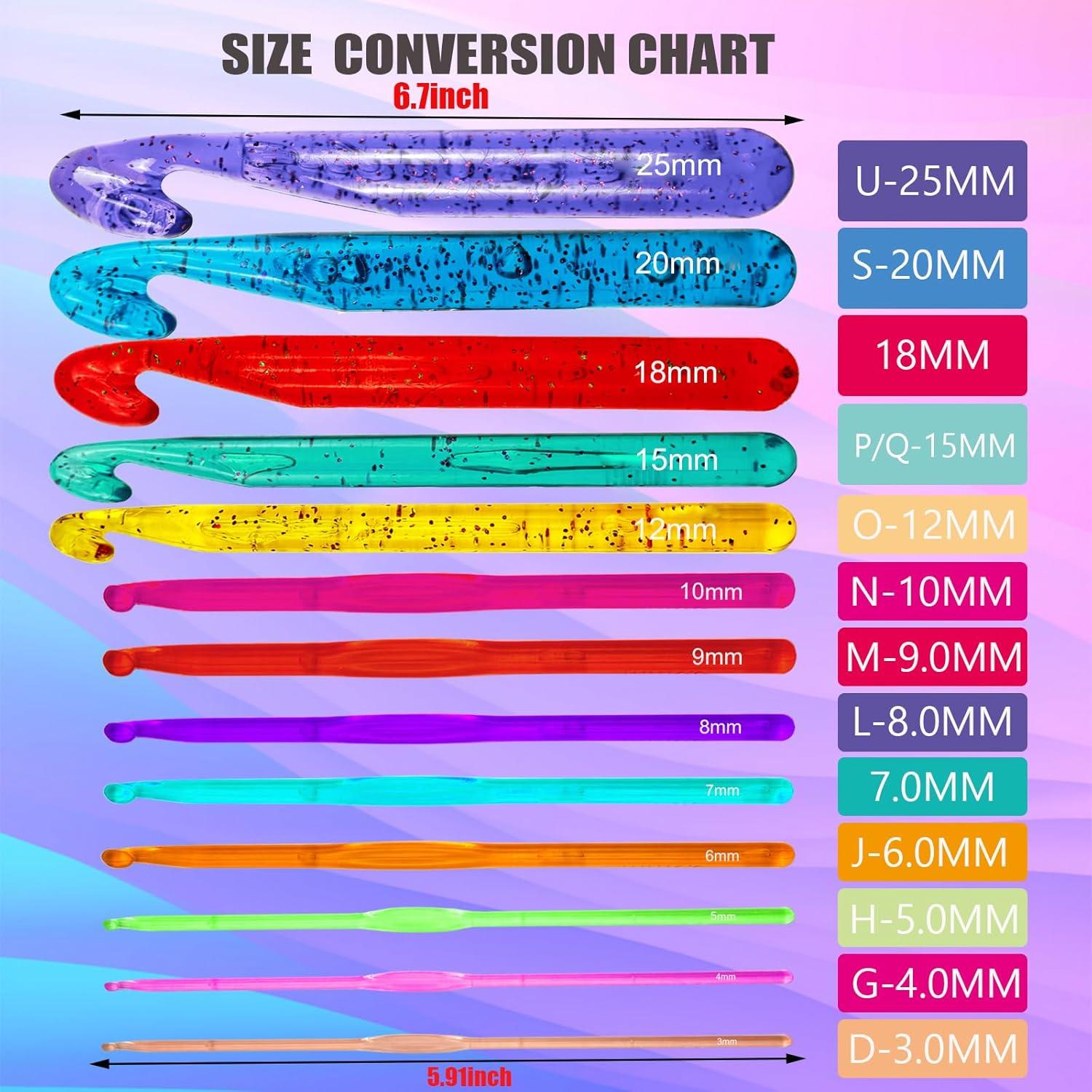 Juego de Ganchillos Ergonómicos BsHooker 3mm a 25mm con Estuche