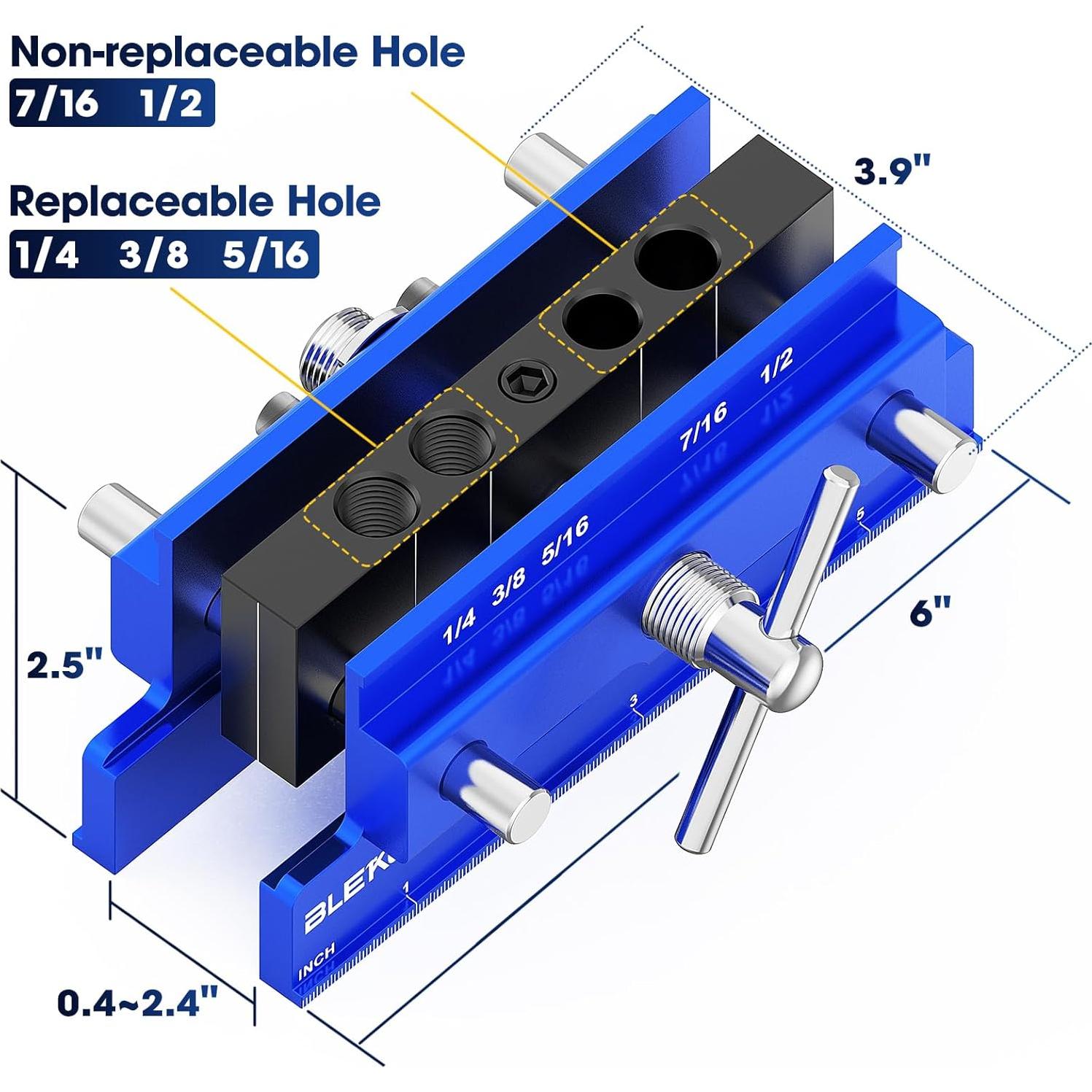 Kit de Plantilla de Alineación Automática BLEAK 5 Brocas 6 Bushings