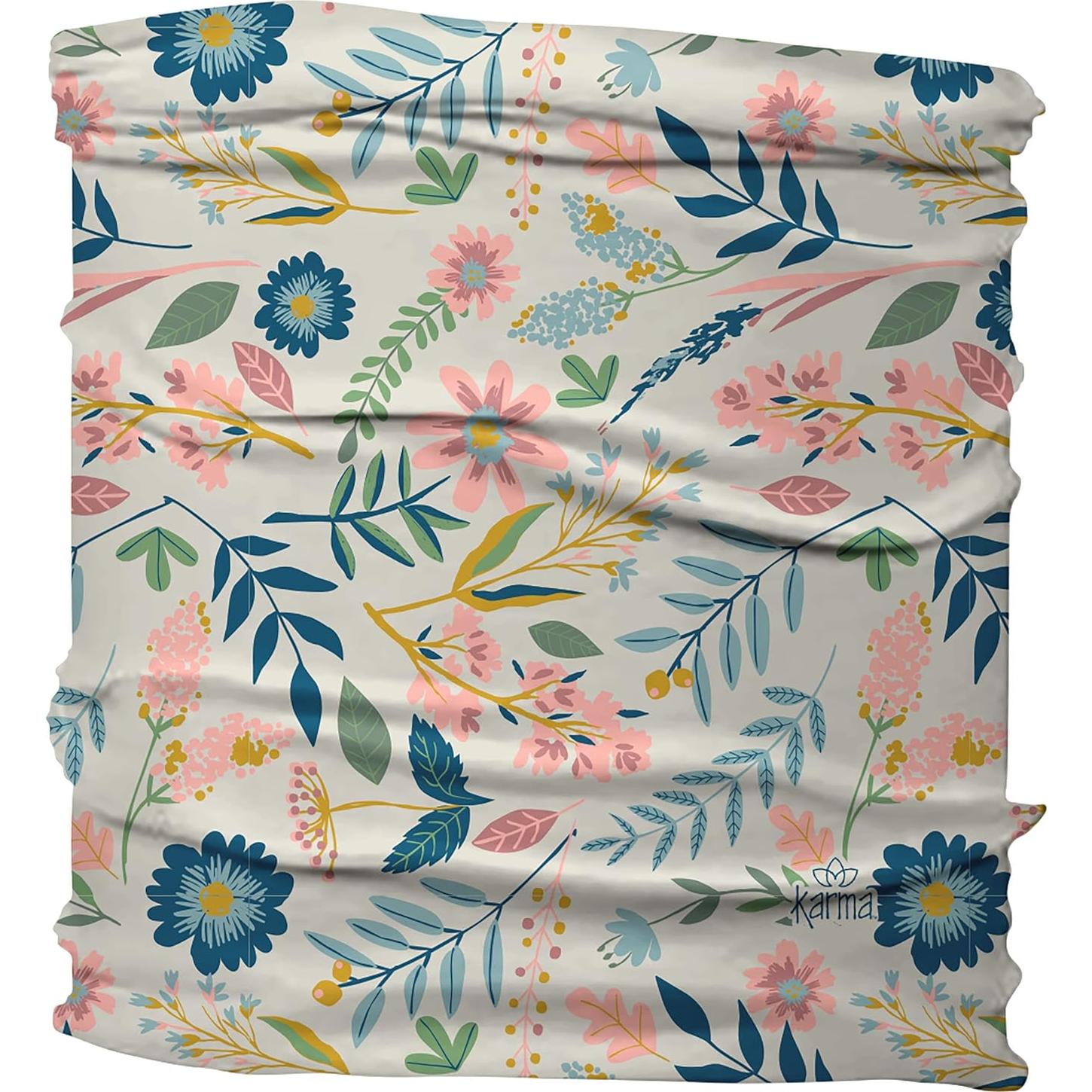 Diadema Elástica Floral Karma para Mujeres - 1 Cuenta - Marrón Claro/Azul