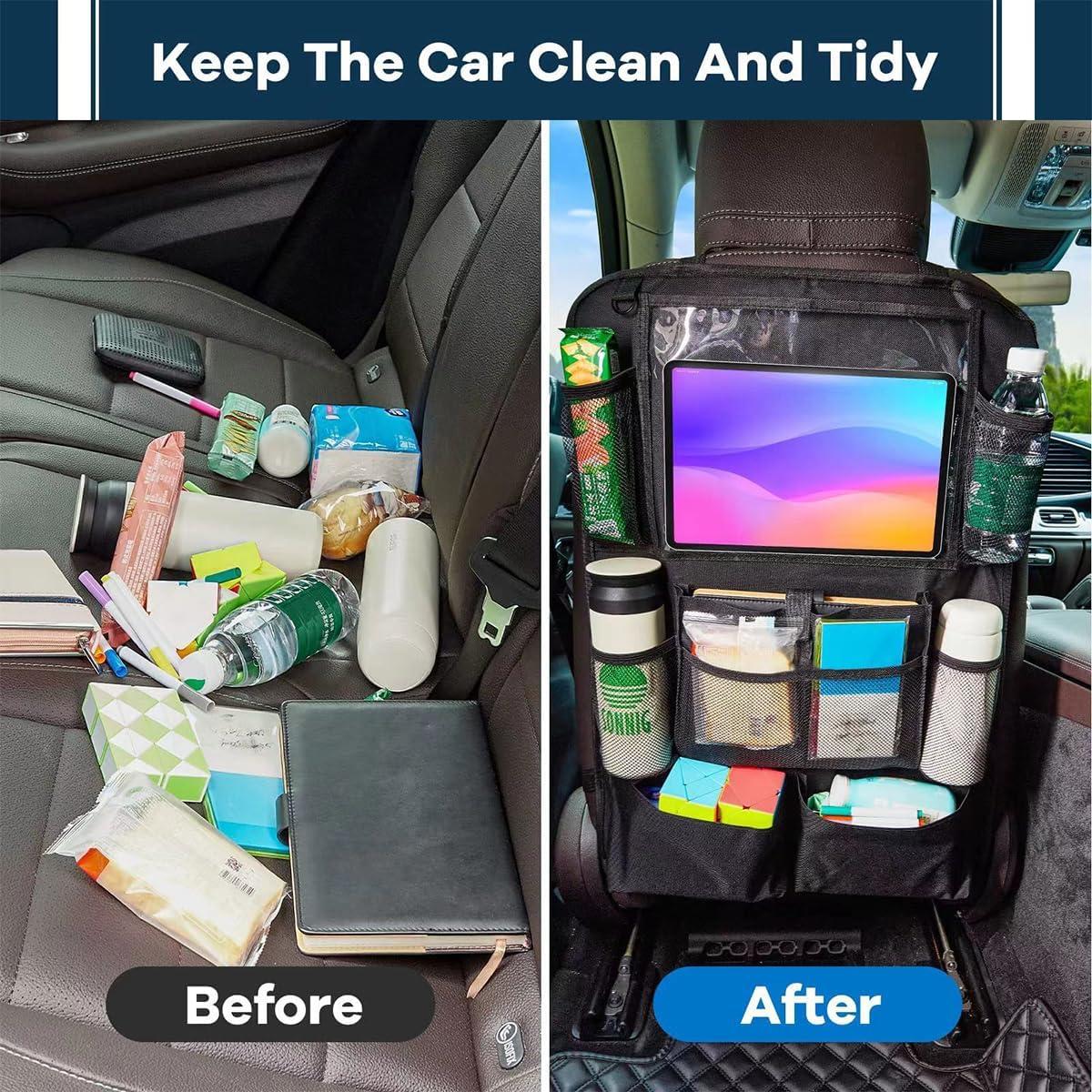 Organizador de Asiento Trasero AICEL Negro Impermeable 9 Bolsillos