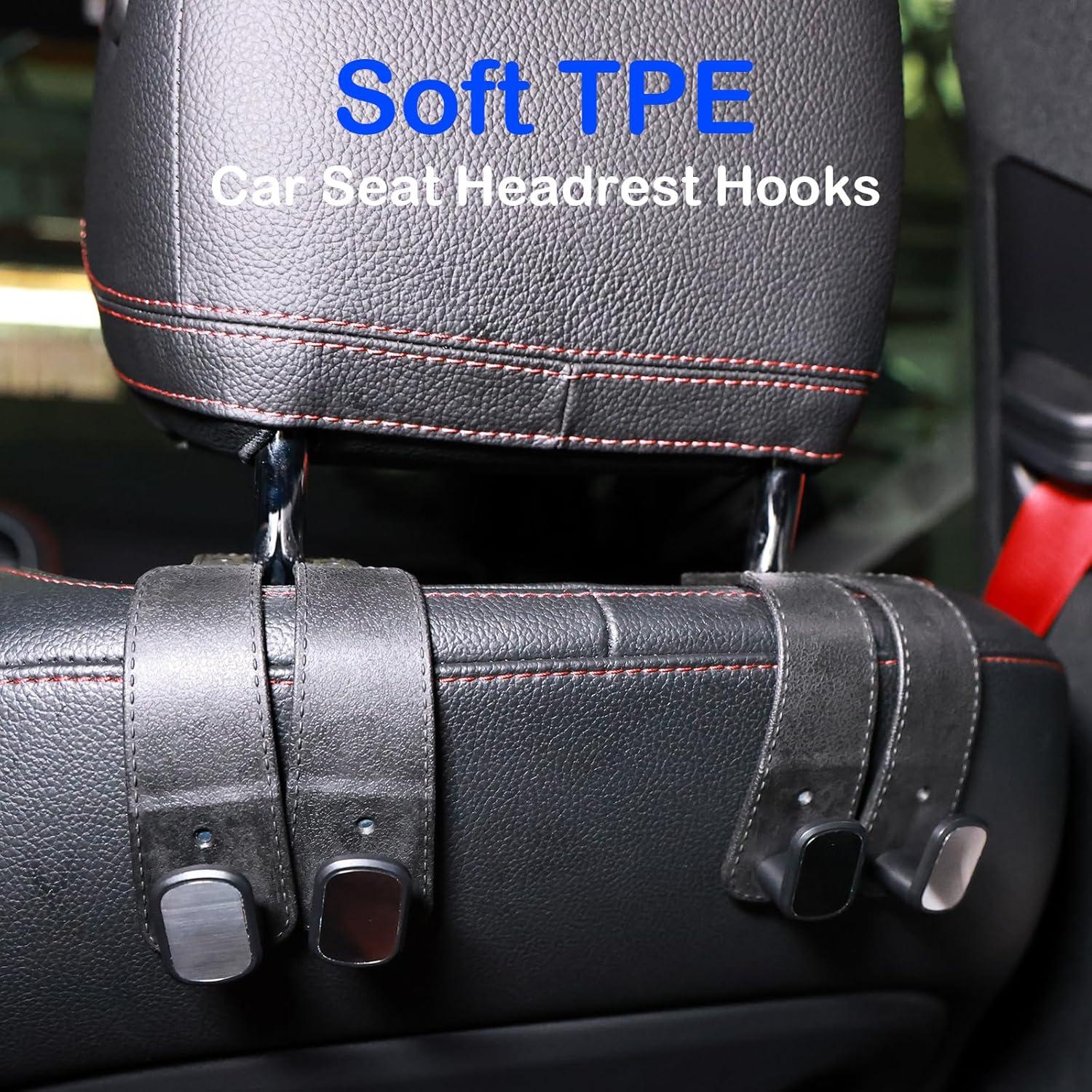 Ganchos para Reposacabezas de Coche ENOCHT - Organizador Negro