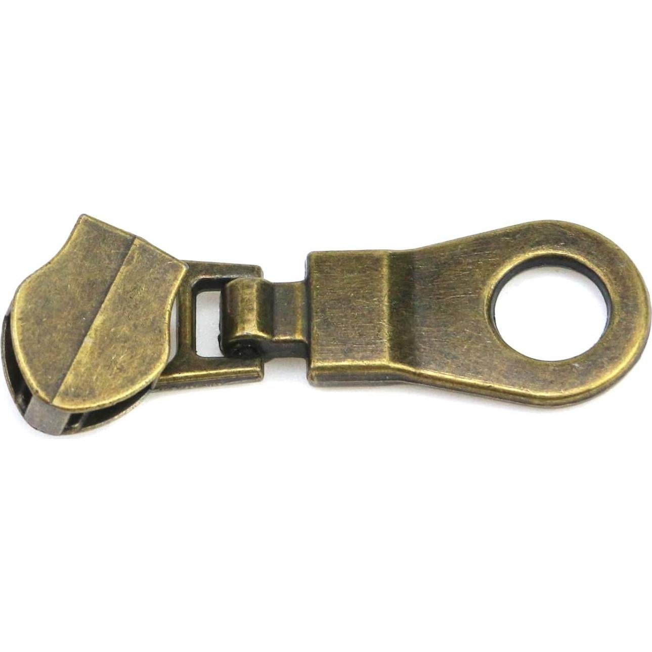 Kit de 10 Cremalleras de Nylon Chinflly para Reparación Marrón