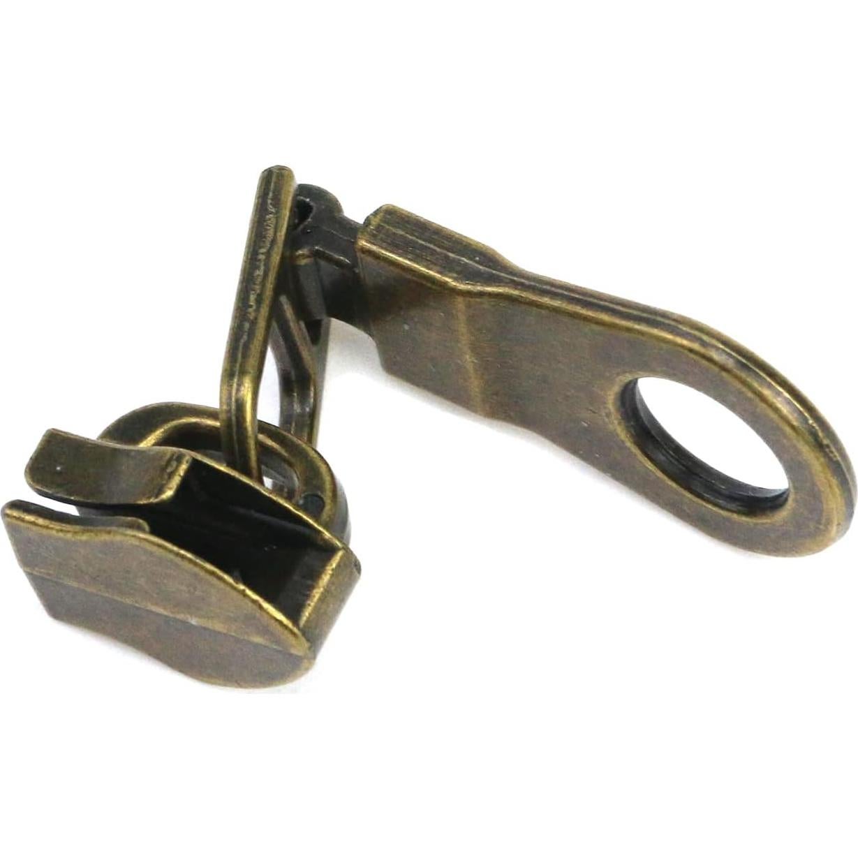 Kit de 10 Cremalleras de Nylon Chinflly para Reparación Marrón