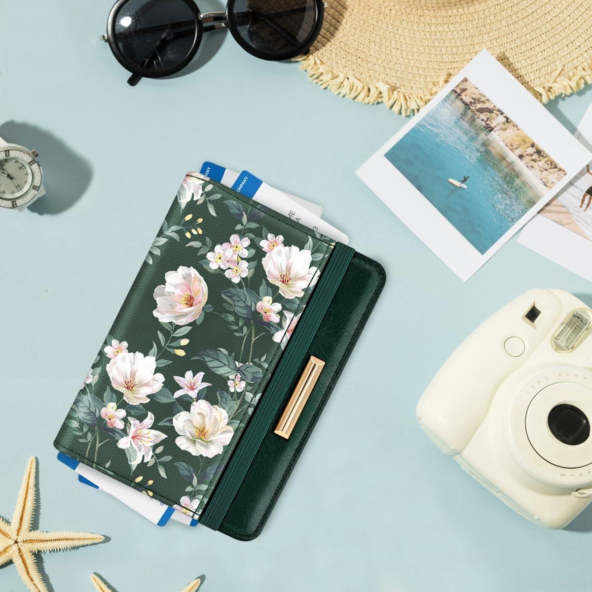 Funda de Pasaporte Coco Rossi Rosa con Bloqueo RFID para Mujeres