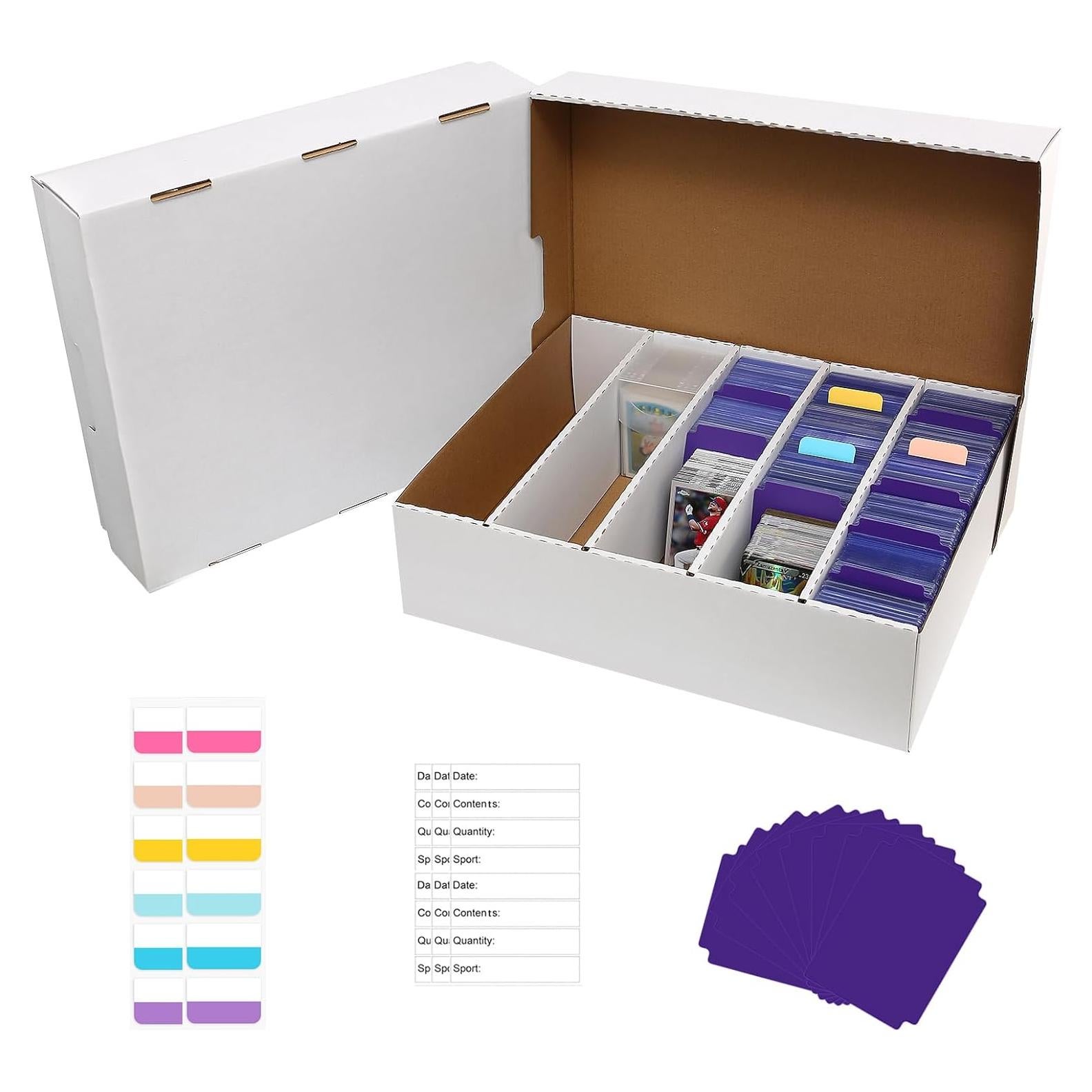 Caja de Almacenamiento de Tarjetas EBOAUSI 3950 Cartas 5 Compartimentos