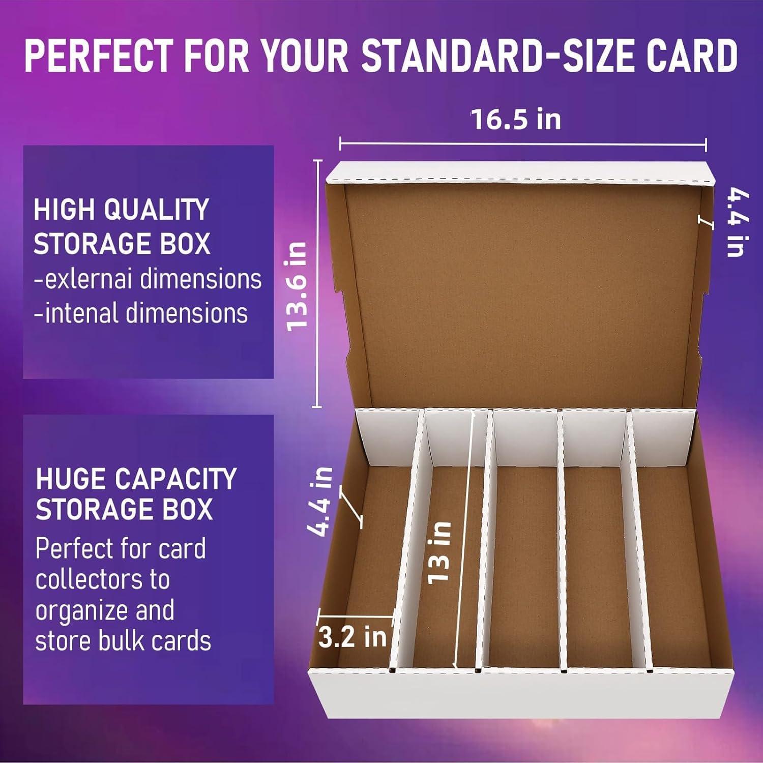 Caja de Almacenamiento de Tarjetas EBOAUSI 3950 Cartas 5 Compartimentos