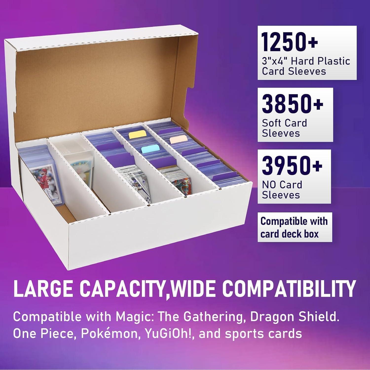 Caja de Almacenamiento de Tarjetas EBOAUSI 3950 Cartas 5 Compartimentos