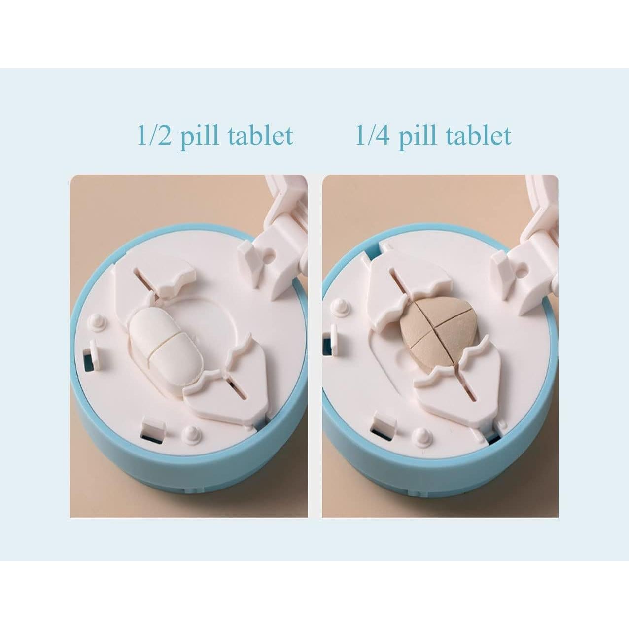 Cortador de Pastillas YJGMY Azul - Divisor 1/2 y 1/4, Portátil